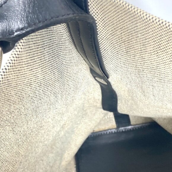 HERMES Black Coated Canvas Shoulder Bag - Picture 13 of 14